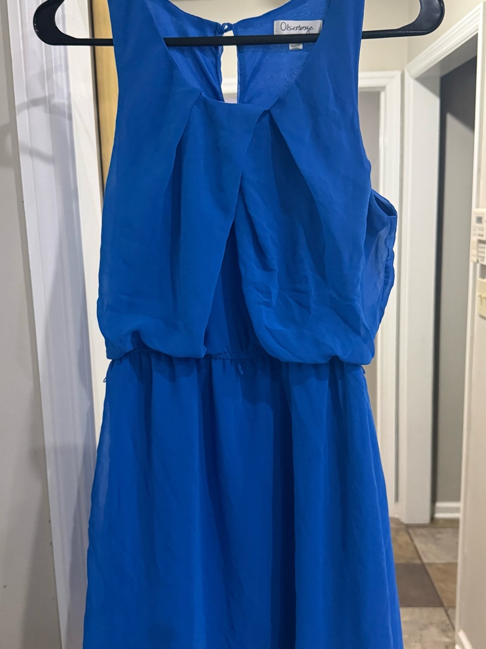 Olsenboye Girls' Cobalt Blue Sleeveless Pleated Waist Dress